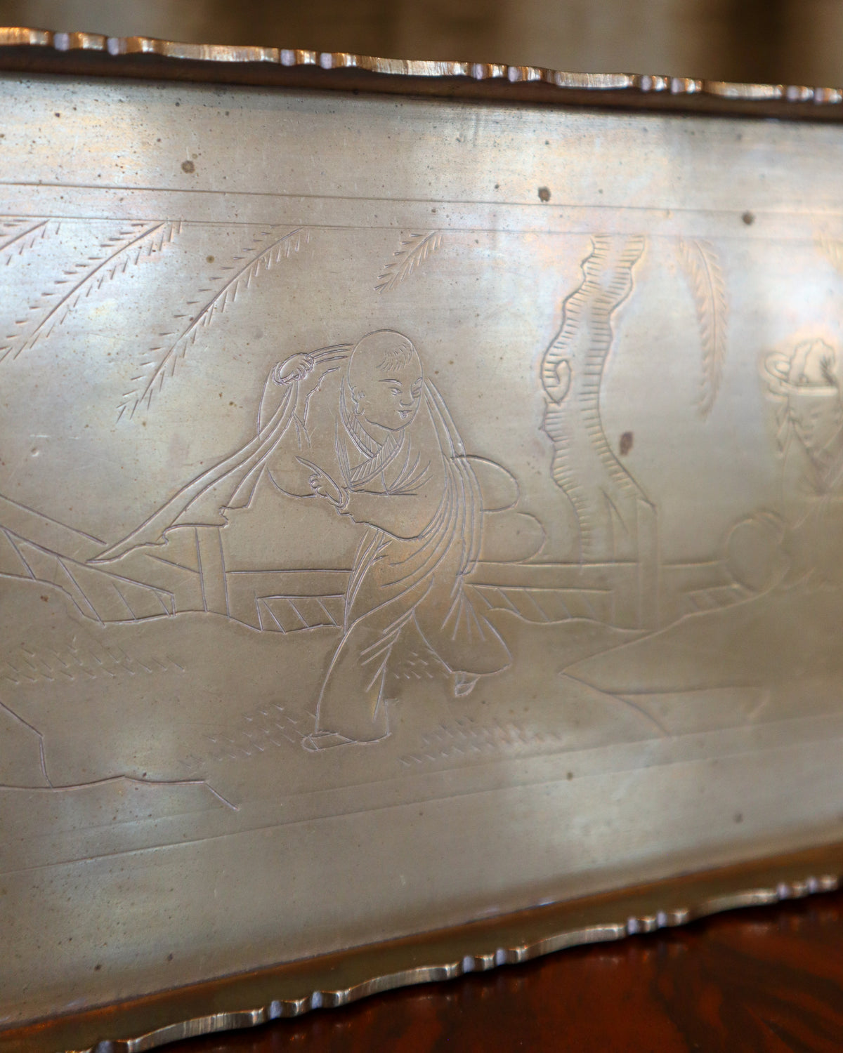 Decorative Brass Serving Tray | Vintage