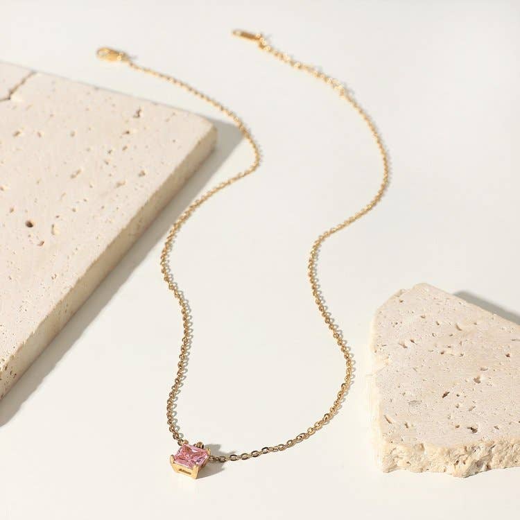 Necklace | Pink Diamond Pendant  | Kriya Veda