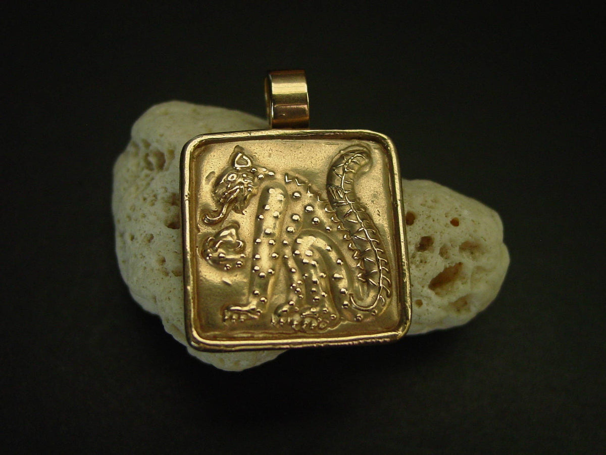 Necklace | Mayan Jaguar God Pendant - Mesoamerica | Vis a Vis Jewelry