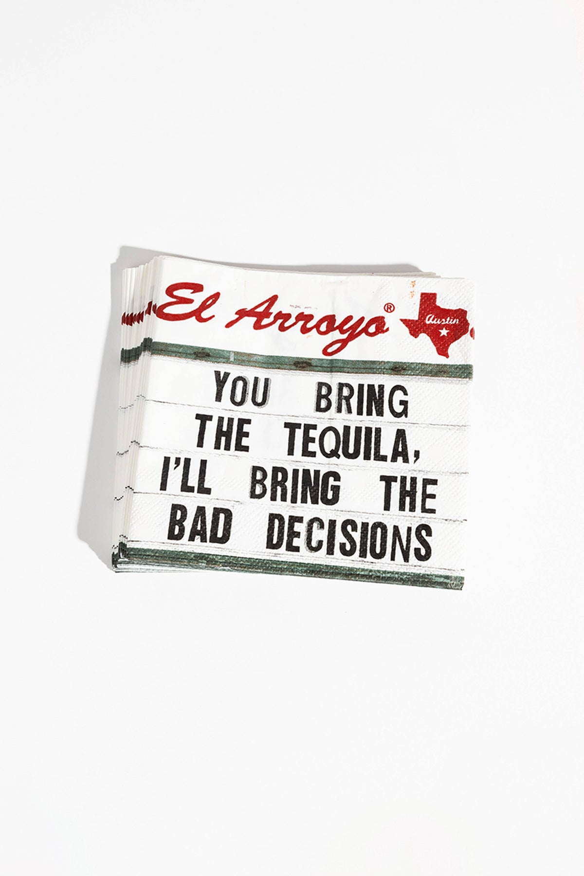 Cocktail Napkins | Bad Decisions - Pack of 20 | El Arroyo
