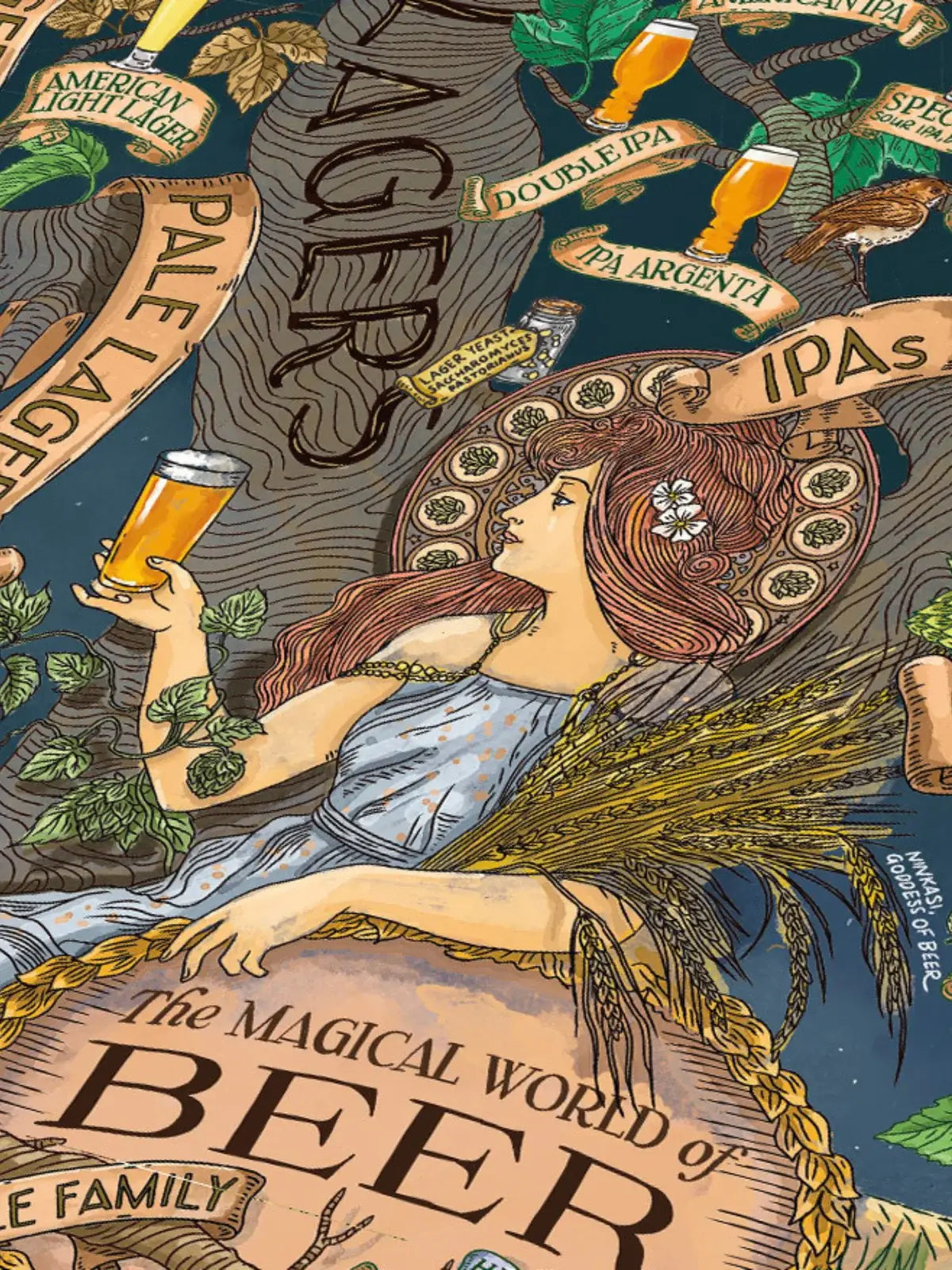 Jigsaw puzzle box titled 'The Beer Puzzle' with a colorful design on a green background