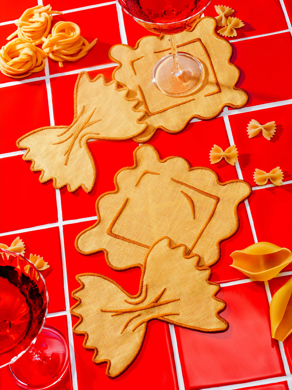 Pasta Cocktail Napkins - Set Of 4 | Piecework Puzzles