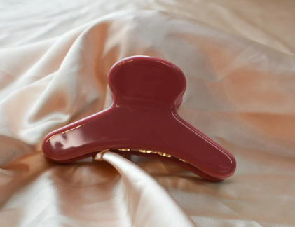 French Claw Hair Clips | Italian Acetate Claw |  Red Mauve | Fenna&Fei