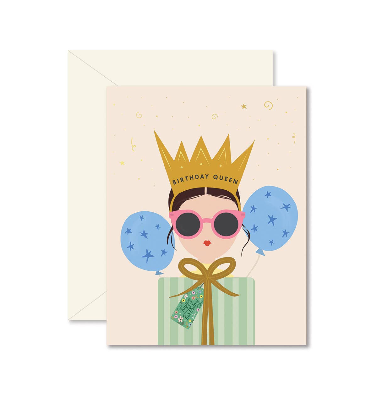 Birthday Card | Birthday Queen Brunette |  Ginger P. Designs