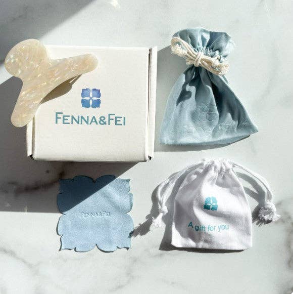 French Claw | Peach - Pink Orange Marbled | Fenna&Fei