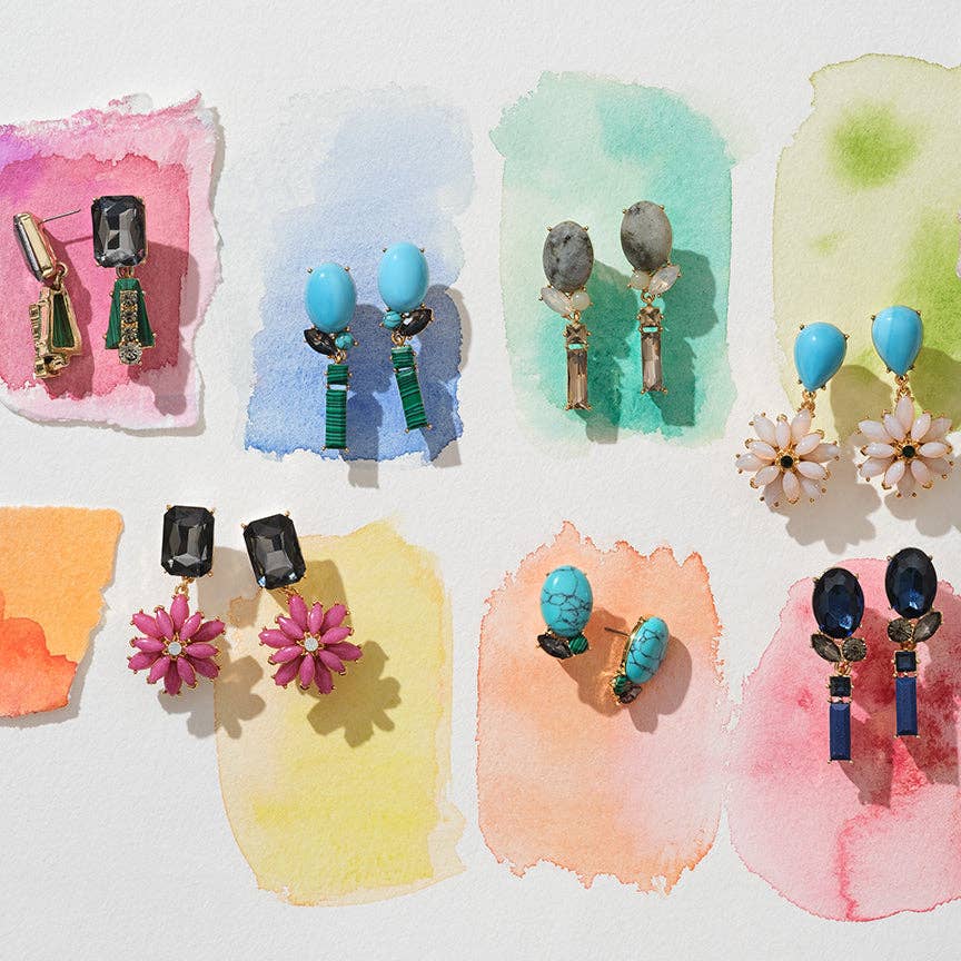 Rosebud earring | Turquoise | Joanna Buchanan