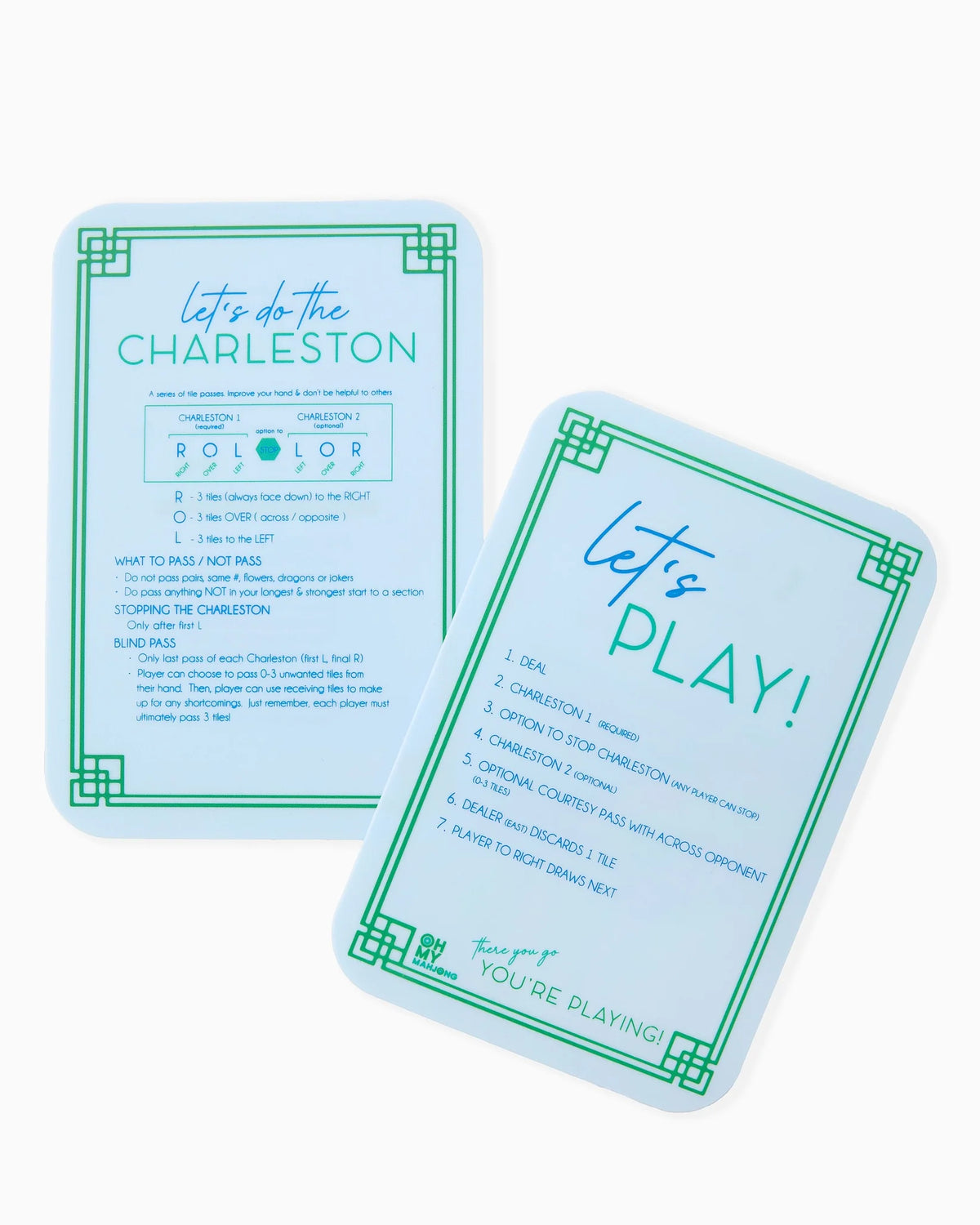 Mahjong Tile Shufflers | Light Blue | Oh My Mahjong