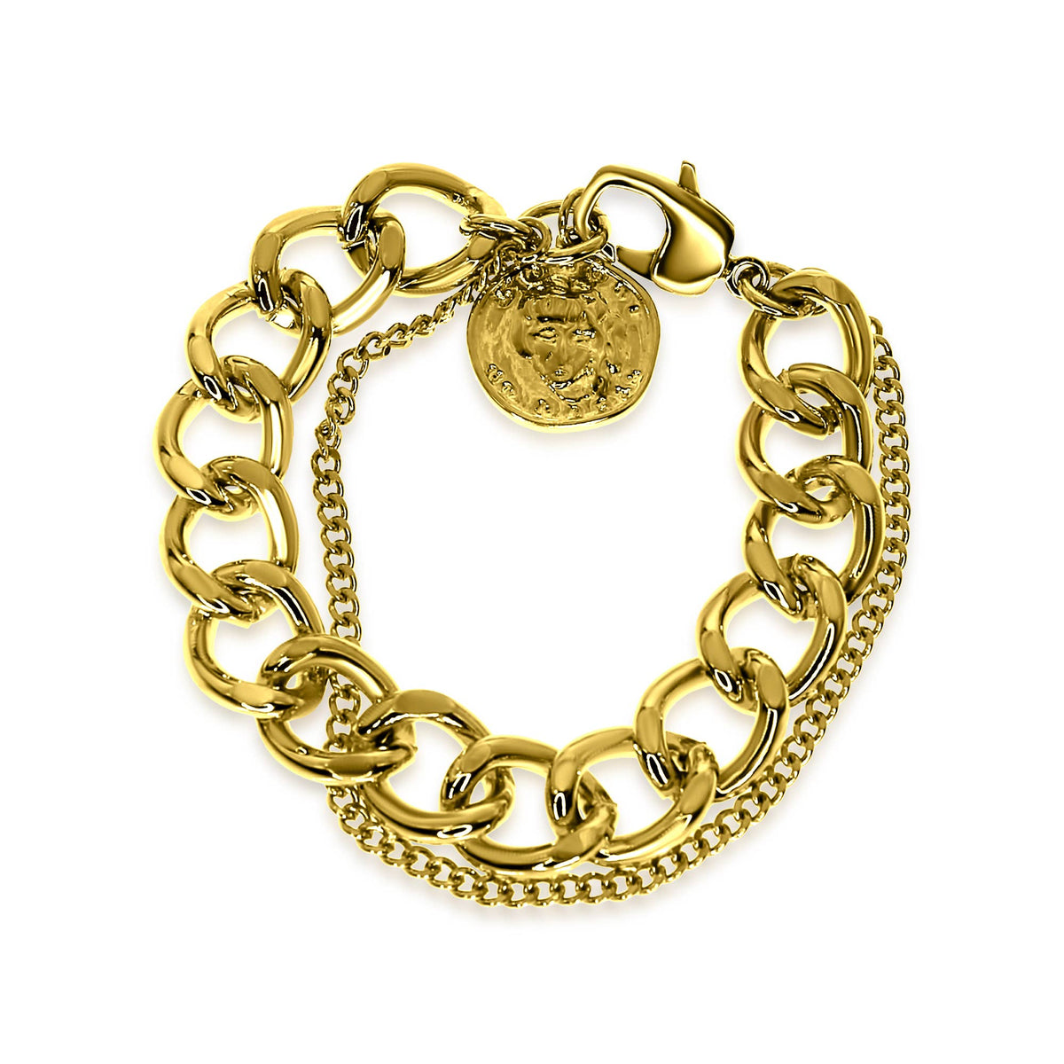 Gold Coin Link Bracelet | Rush by Denis &amp; Charles