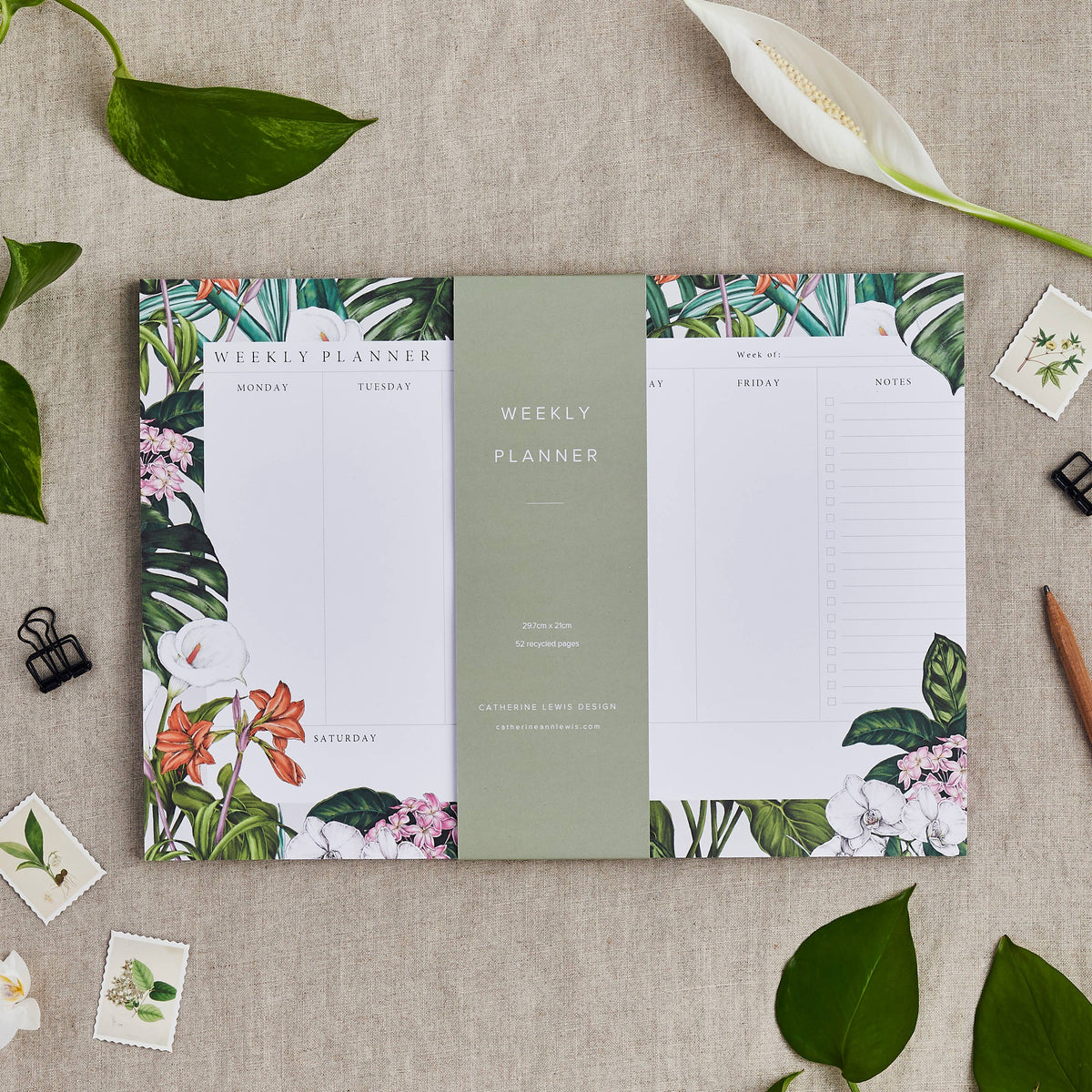 Weekly Planner | Palm House Tropics | Catherine Lewis Design