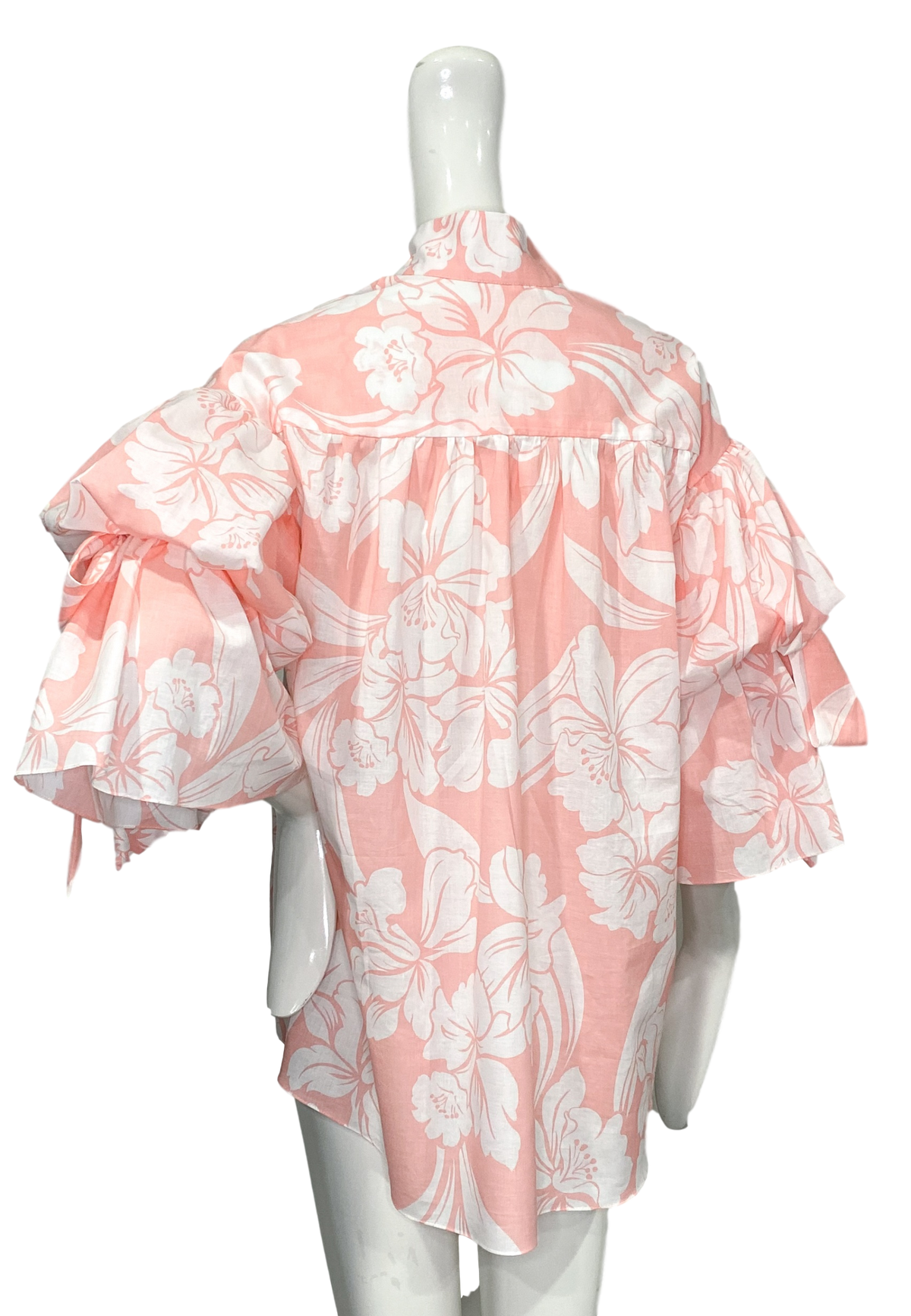 Stillwell Top |  Pink &amp; White Tropical