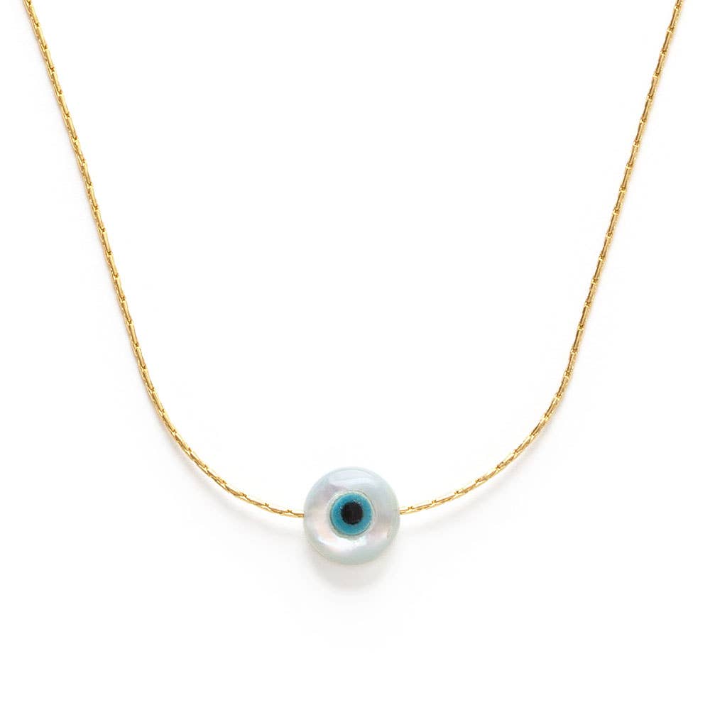 Necklace | Mother of Pearl Evil Eye | Amano Studio