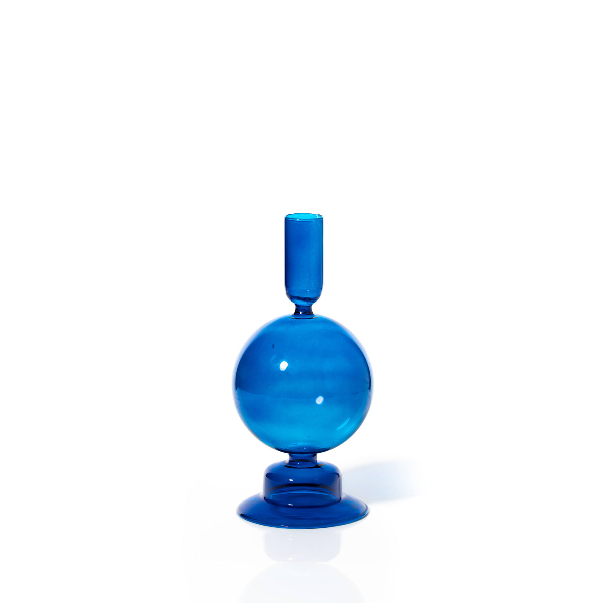 Maegen Taper Holder - Coloured Glass - Egyptian Blue | MÆGEN