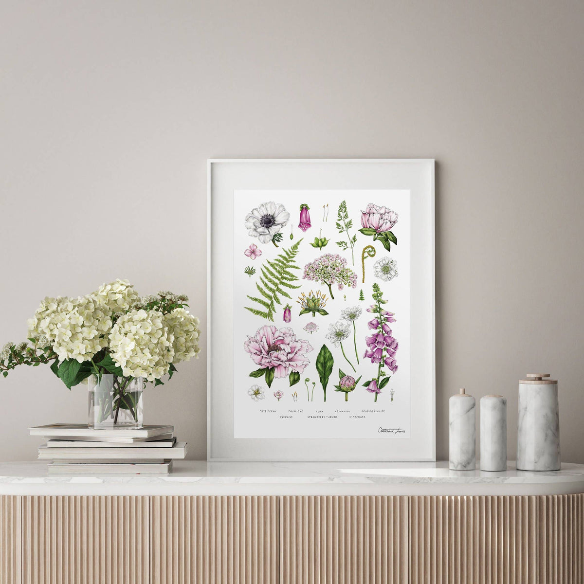 Art Print | Summer Garden/White | Catherine Lewis Design