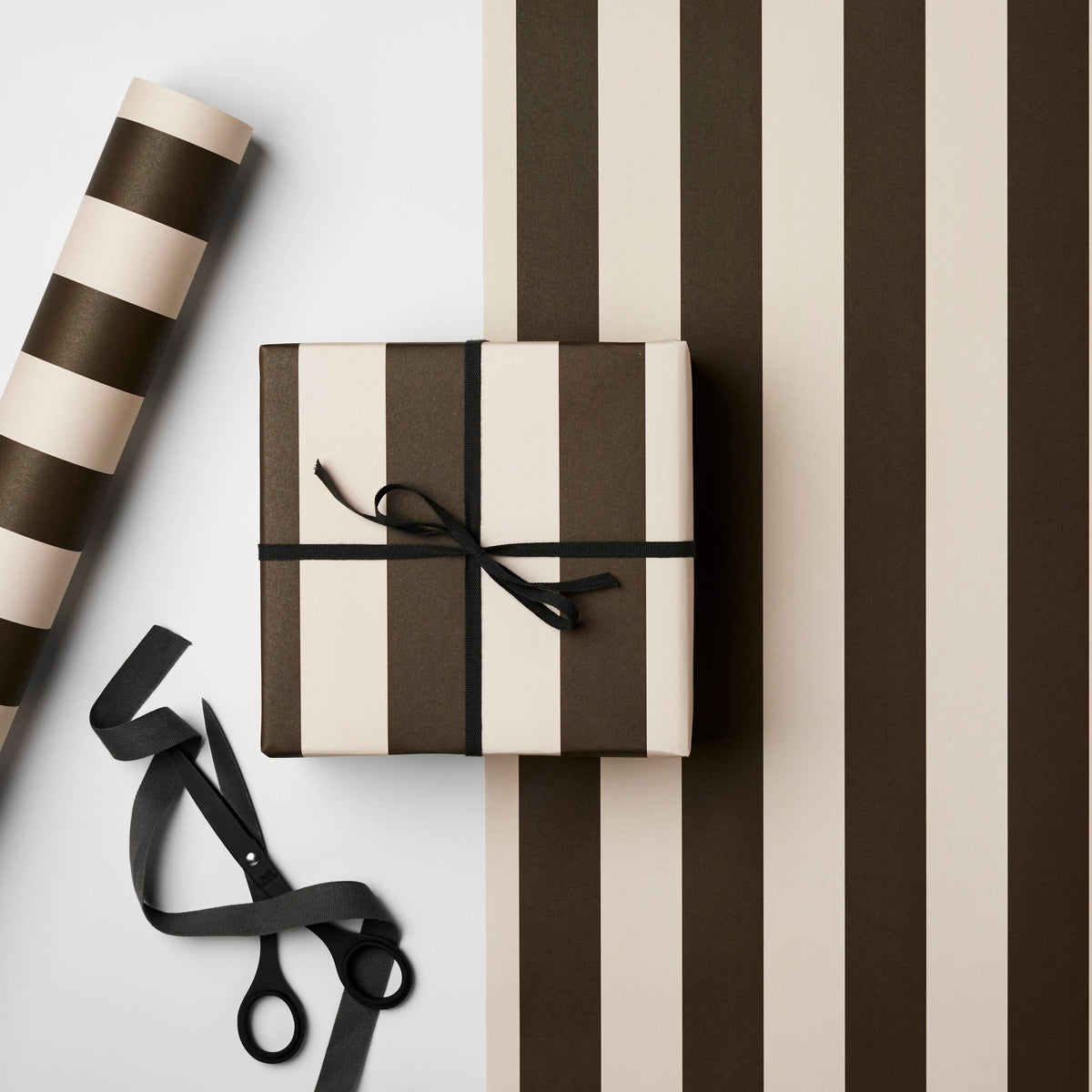 Gift Wrap | Khaki/Marine Stripes | Kinshipped