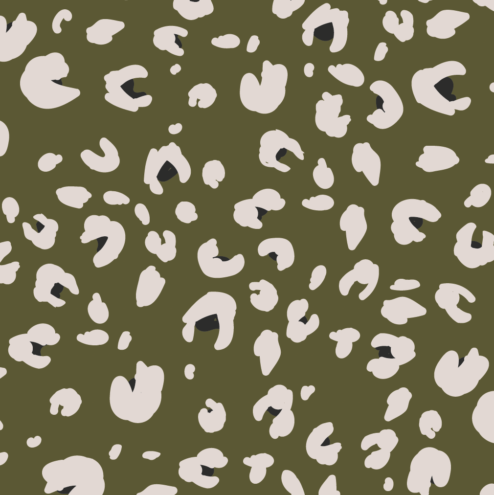 Gift Wrap | Moss Green Leopard Print | Kinshipped