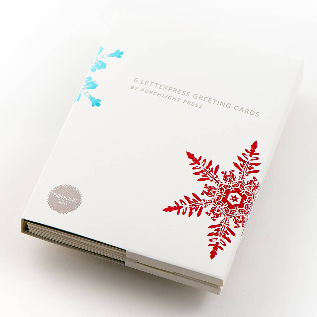 Folder Set Holiday Snowflakes - Ast Set of 6 | Porchlight Press Letterpress