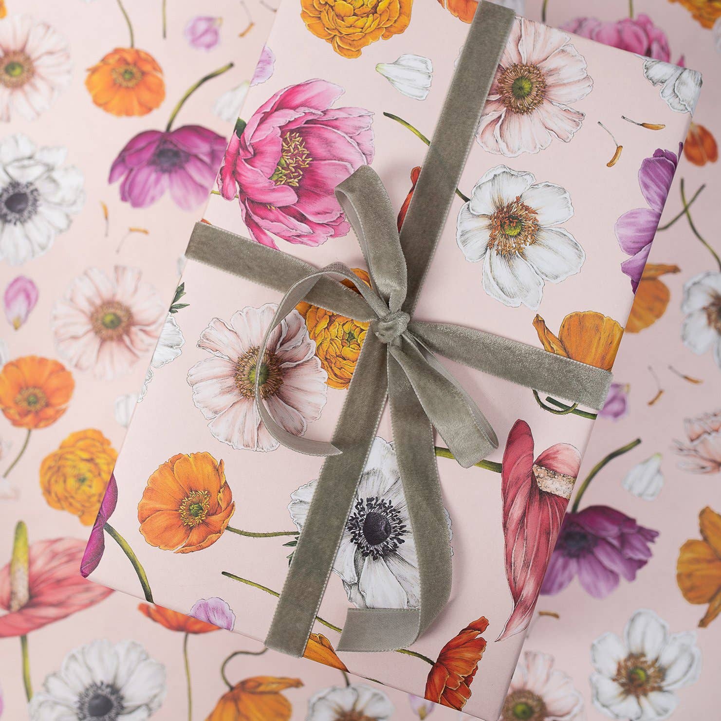 Gift Wrap, Floral Brights/Pink