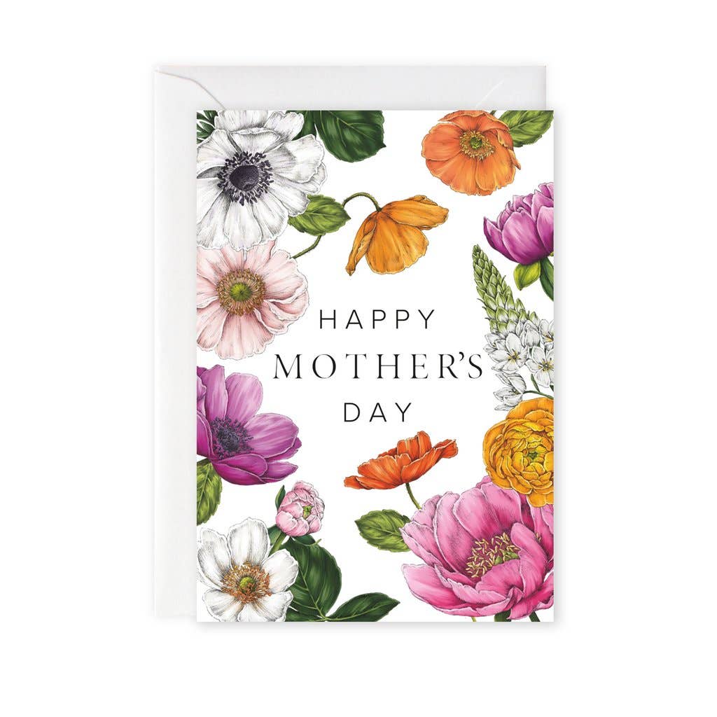 Mother&#39;s Day Card | Floral Brights/Happy Mother’s Day | Catherine Lewis Design