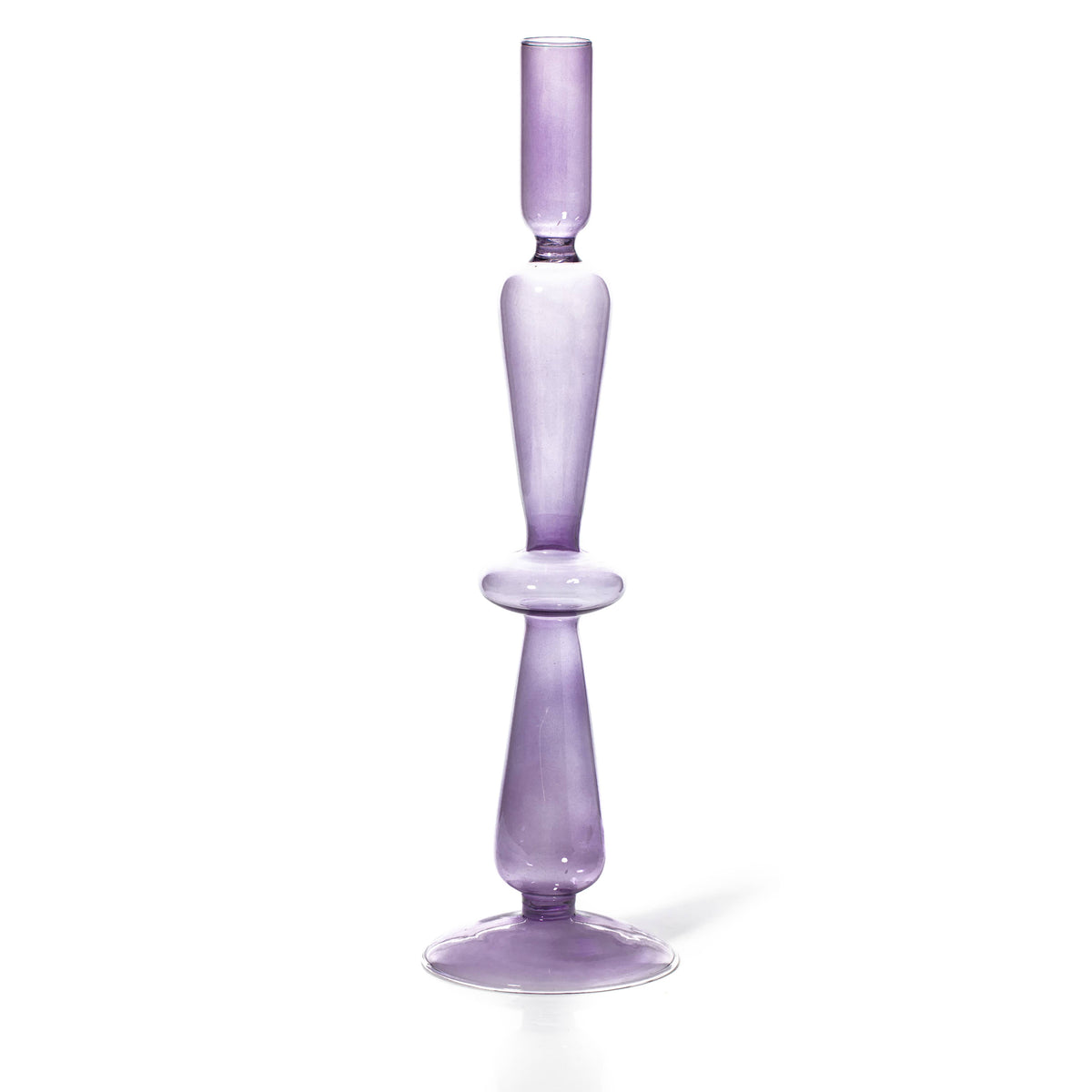 Taper Holder | Lilac Coloured Glass | Mægen