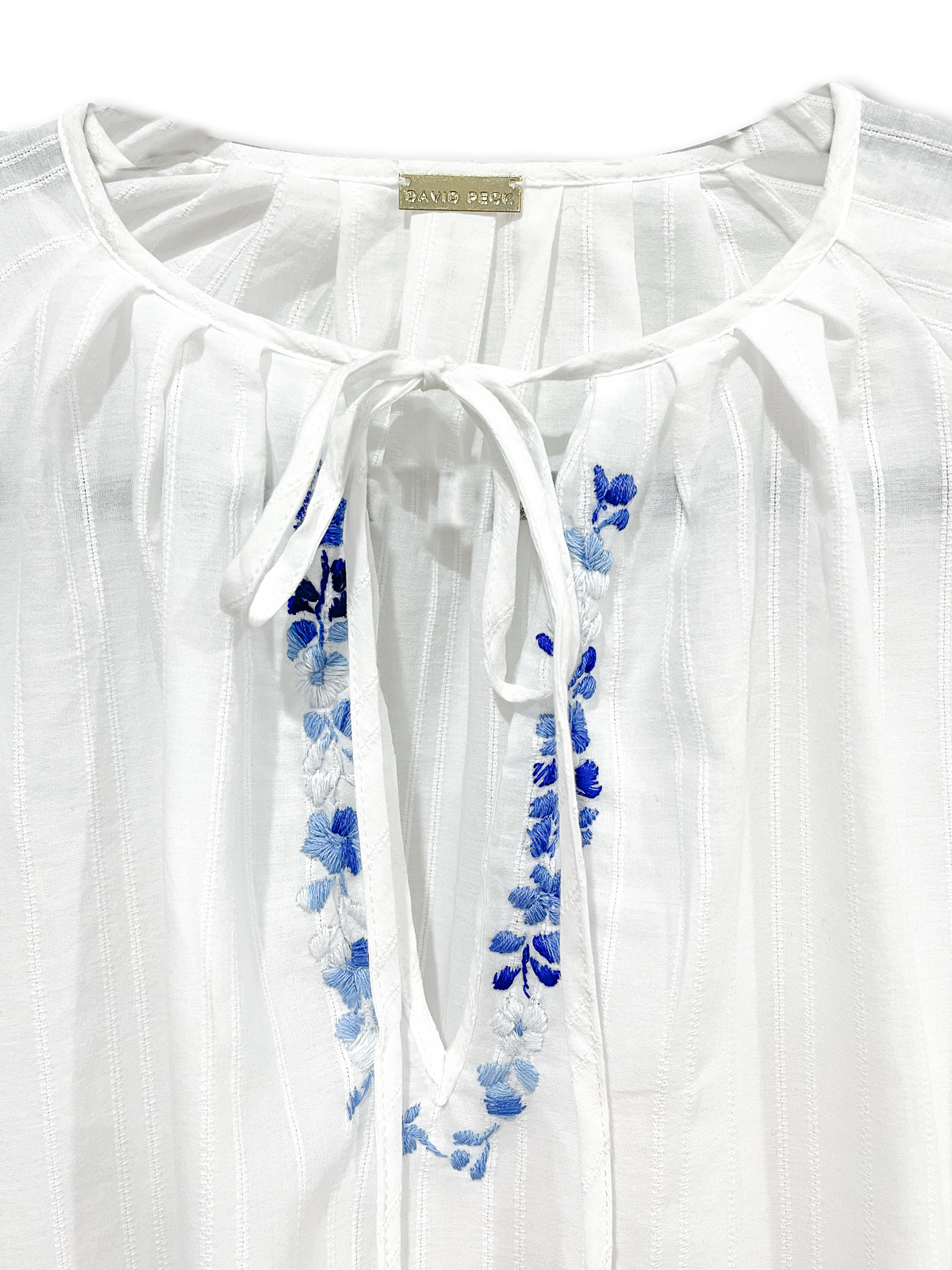 Chimayo Top | White with Embroidery