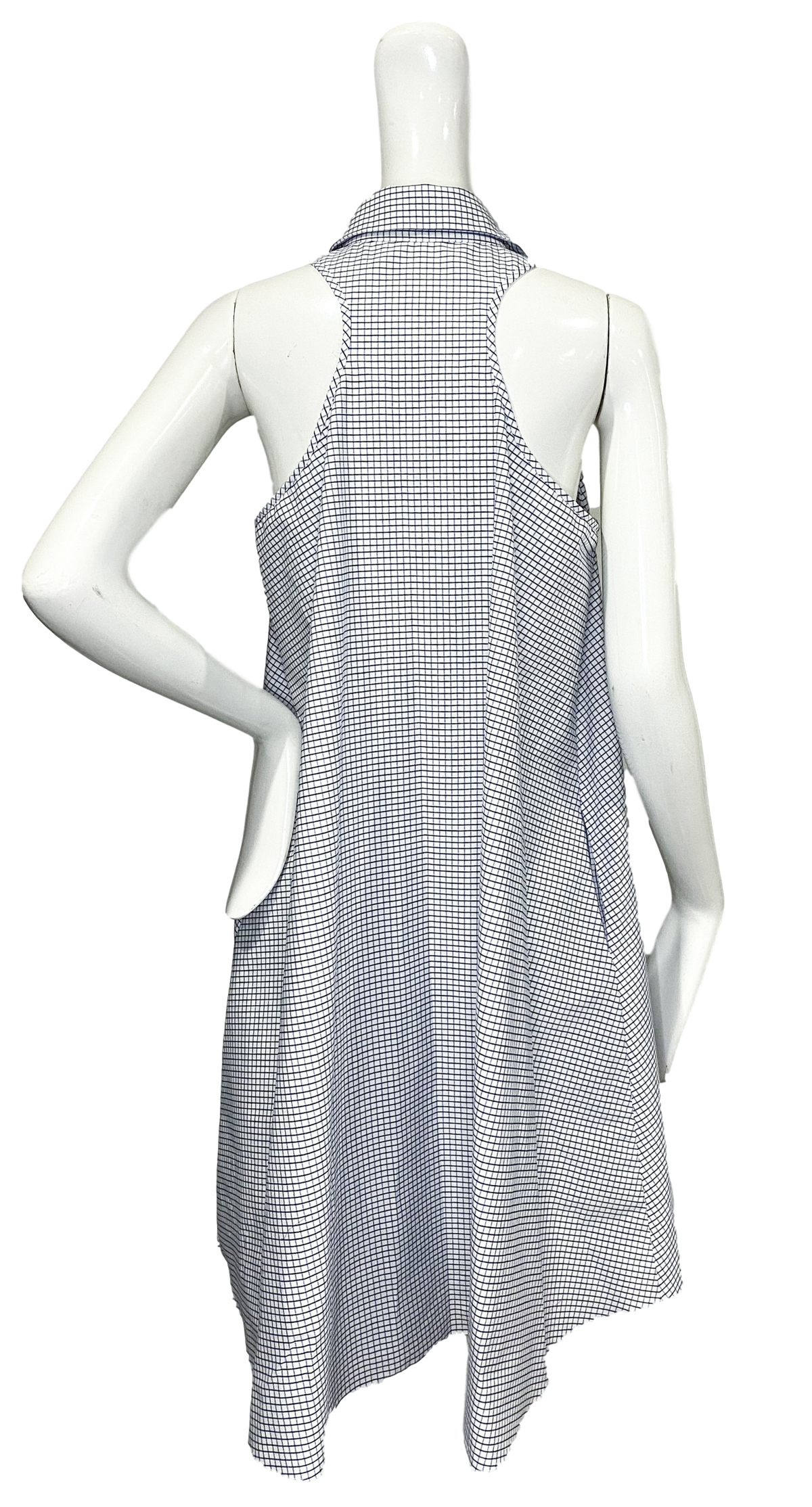 Perrine Dress | Blue &amp; White Mini Windowpane