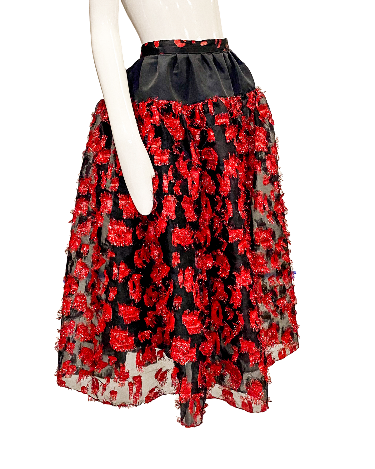 Holland Skirt | Red Eyelash Organza