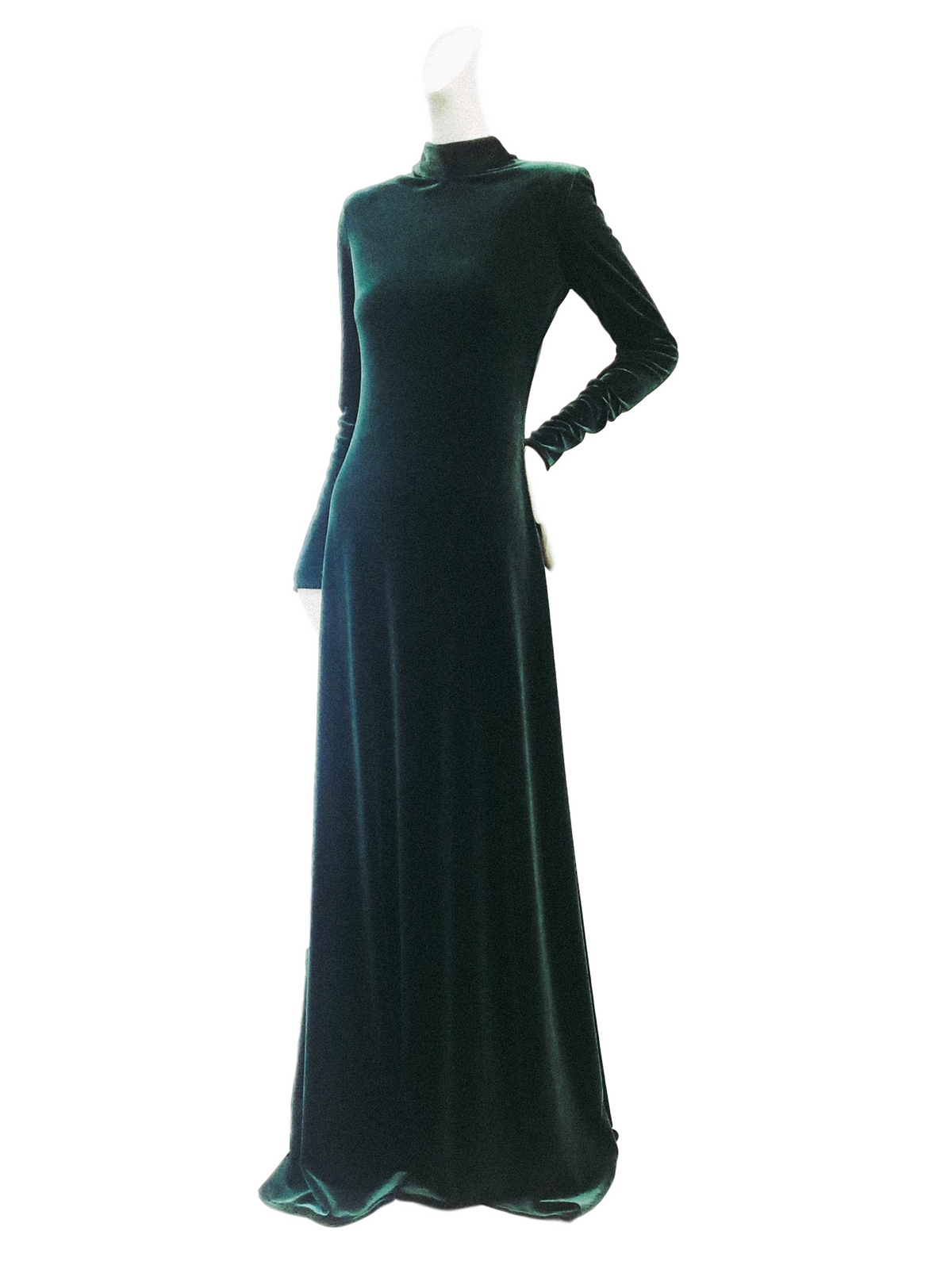 Guinevere Gown | Emerald Stretch Velvet