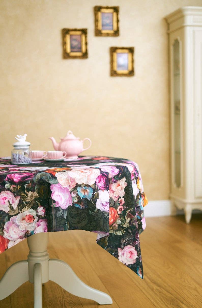Rectangular Tablecloth | Francine Black | Hortensias Home