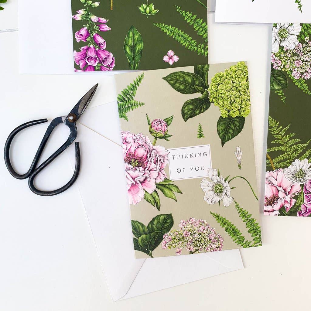 Greeting Card | Summer Garden/Thinking of You | Catherine Lewis Design