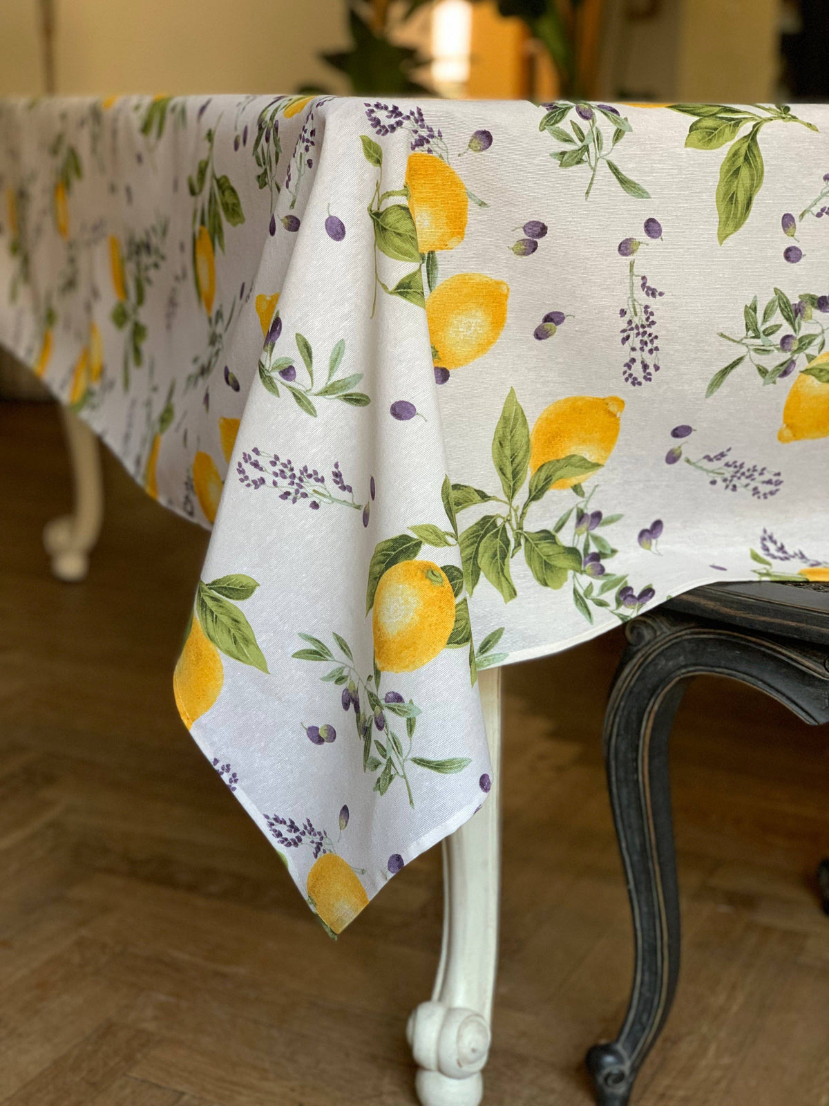 Rectangular Tablecloth | Lemon &amp; Olives | Hortensias Home