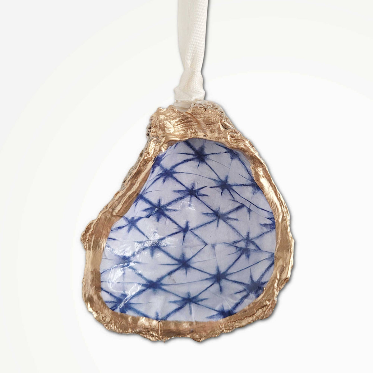 Oyster Shell Christmas Ornament | Shibori Print | Algiers Point Oyster Co.