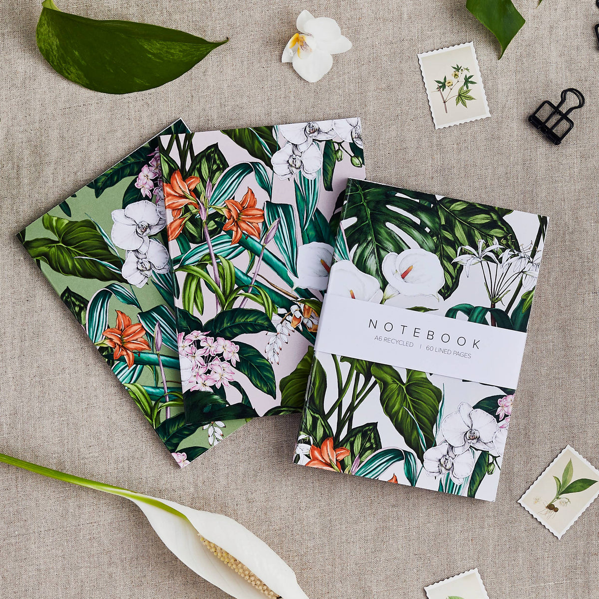 Notebook Set of 3 | Palm House Tropics | Catherine Lewis Design