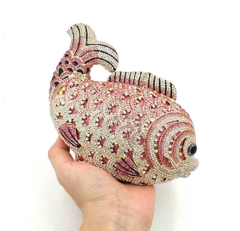 Lucky Koi Fish Crystal Clutch | Pink | Sibylla Delphica