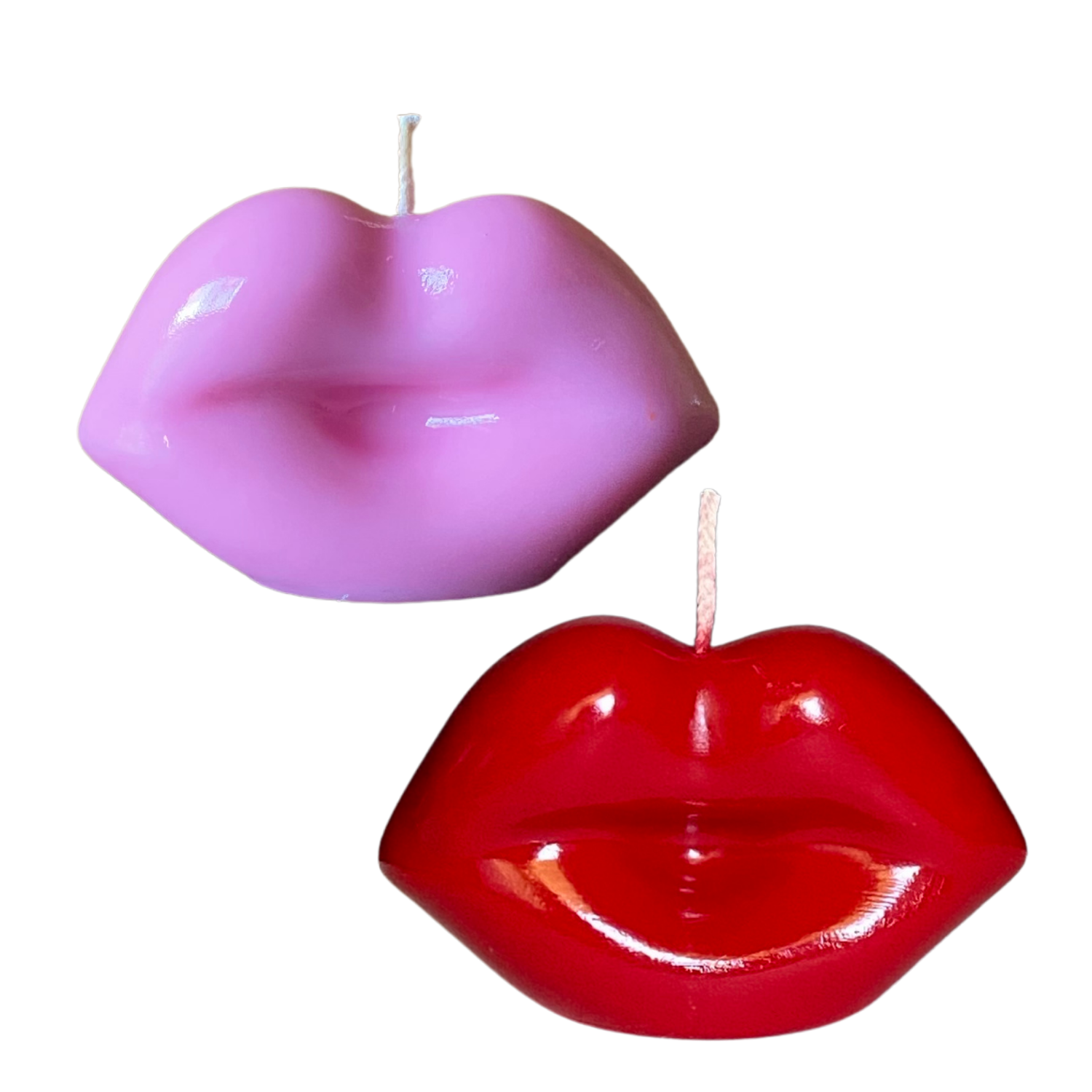 NÉOS CANDLESTUDIO - Kiss Me Lips Candle - Rose Pink + Red