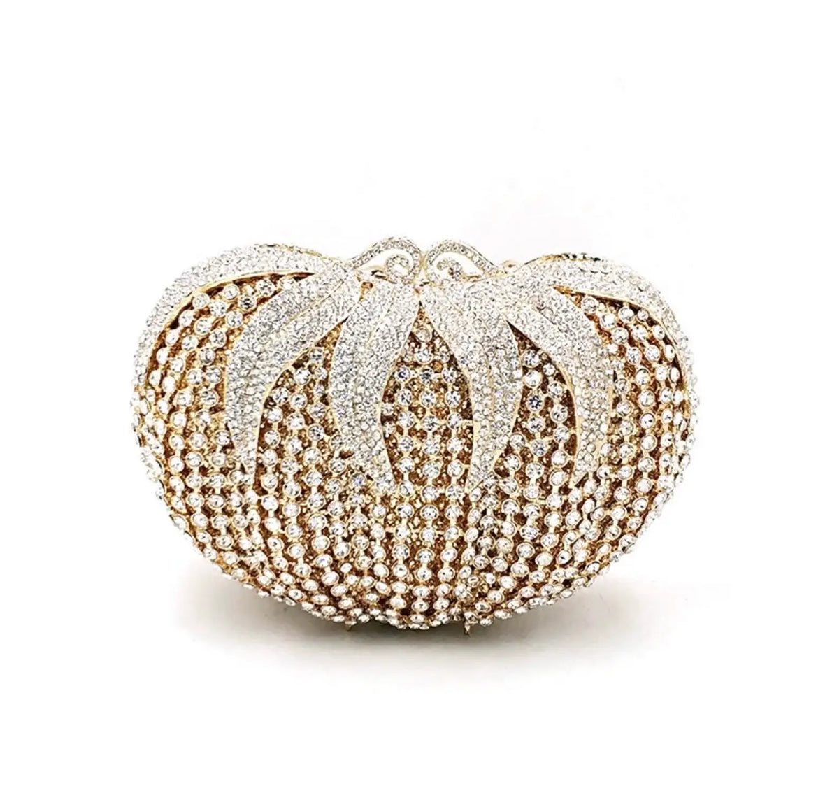 Swarovski Crystal Embellished Clutch Bag - &quot;Belle of The Ball Pumpkin&quot; | SIBYLLA DELPHICA