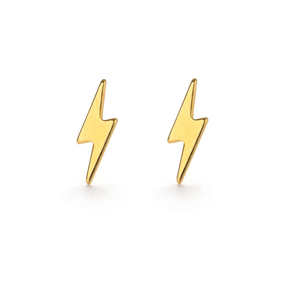 Lightning Bolt Studs | Gold | Amano Studio