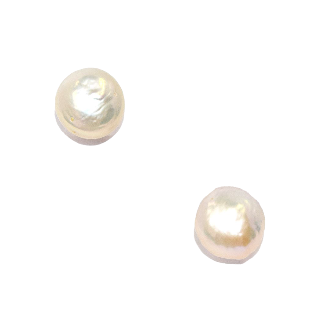 Earrings | Large Freshwater Pearl Studs | Karine Sultan