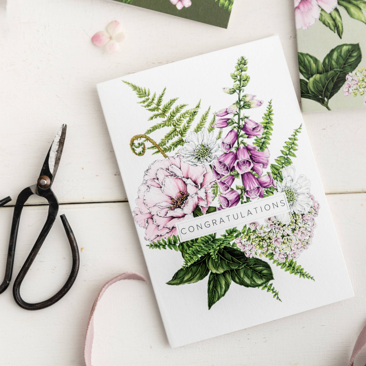 Greeting Card | Summer Garden/Congratulations | Catherine Lewis Design