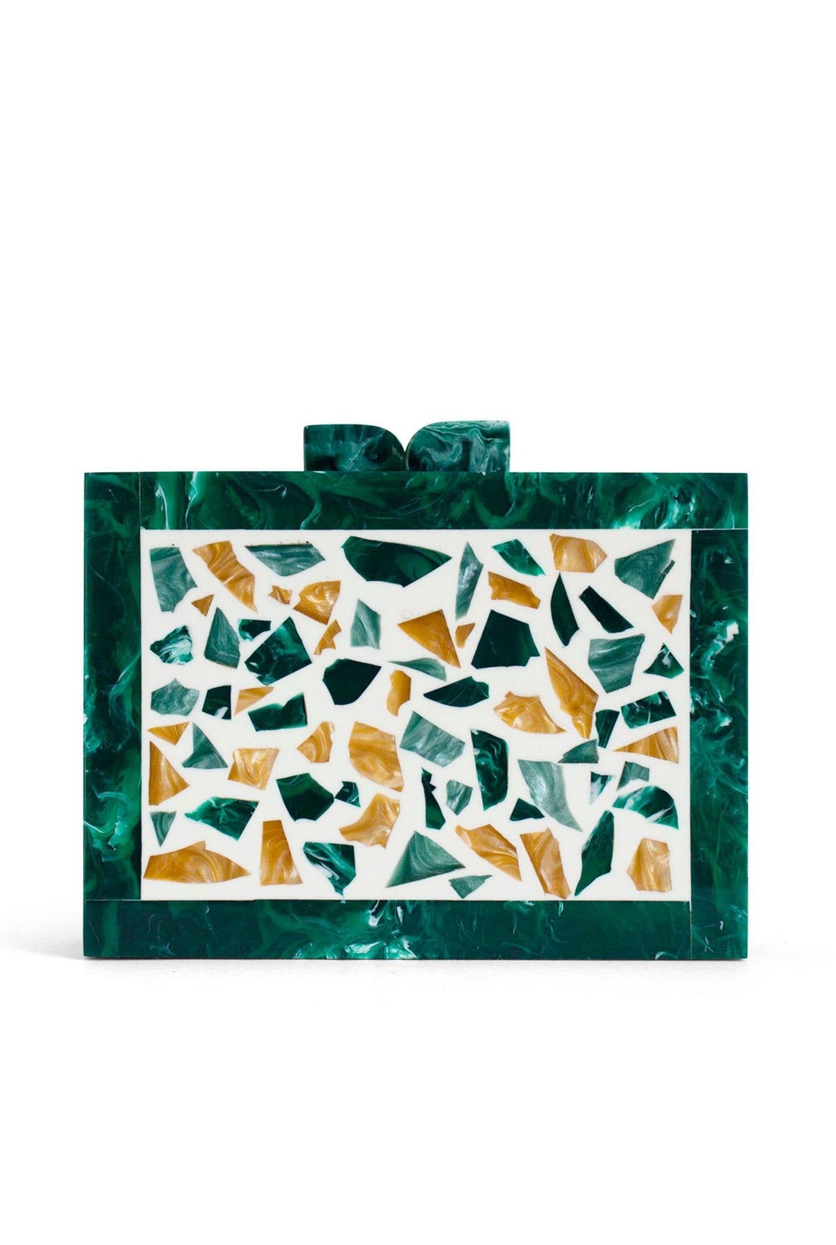 Green and Orange Resin Box Clutch | Equal Hands