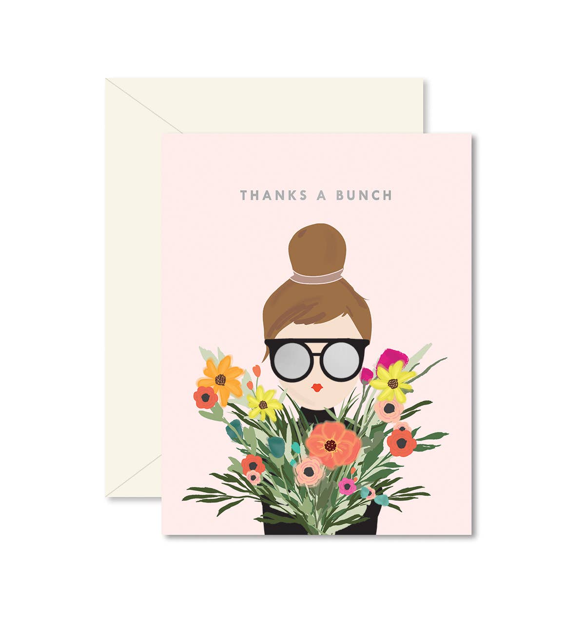 Thank You Card | Thanks A Bunch Girl  | Ginger P. Designs