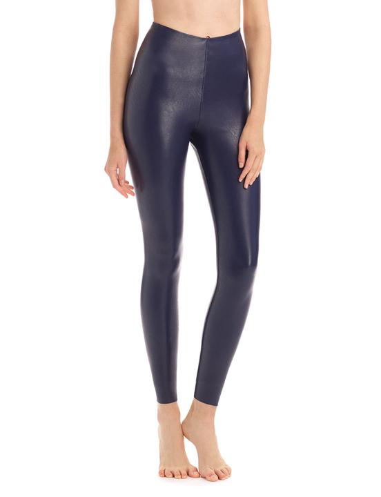 Commando Navy faux leather legging