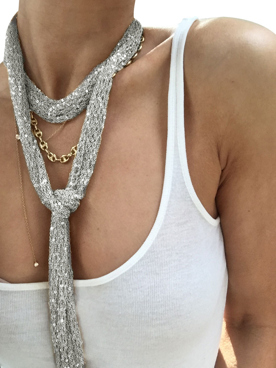 Patented Chain Skinny Scarf Necklace | Natalia Fedner