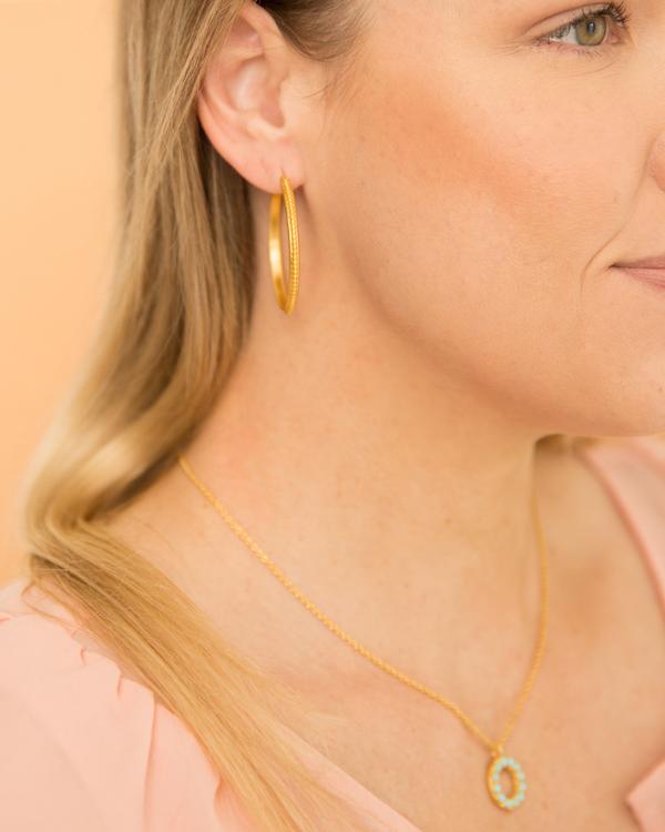 Earrings | Studded Hoop | Christina Greene